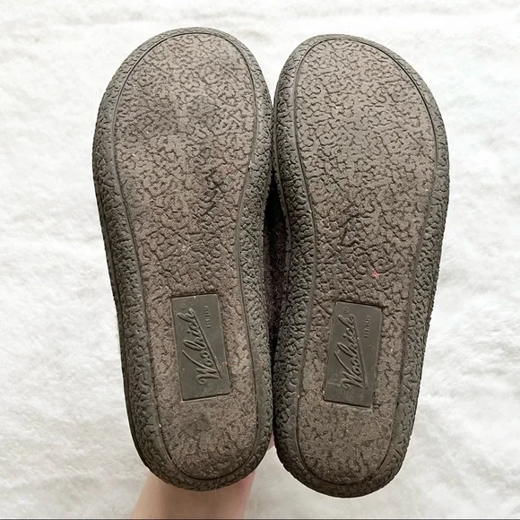 WOOLRICH TWO TONED COLOR BLOCK WOOL SLIPPERS STYLISH SOPHISTICATED - Picture 5 of 8